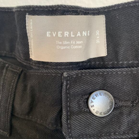 NWT Everlane The Slim Fit Jean in Black - Picture 5 of 12